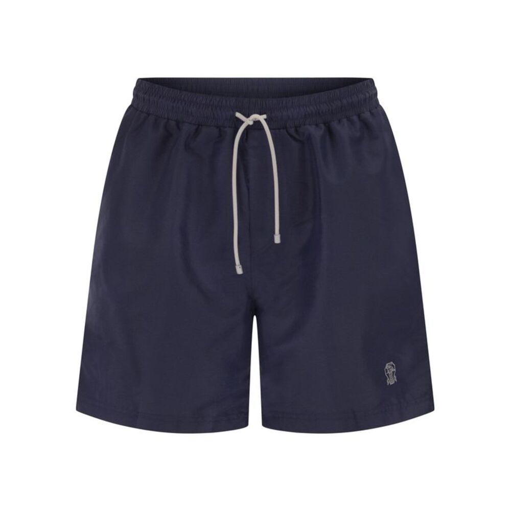 Brunello Cucinelli Men Swimming Costume With Elastic And Drawstring